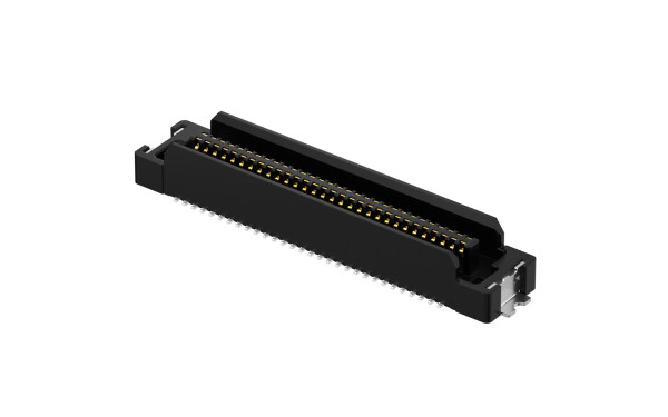 板对板连接器,0.8mm,公,50位,垂直(180度),表面贴装,有柱,H4.5,