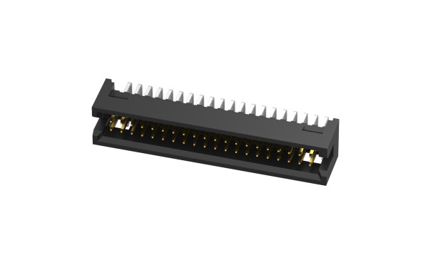 简牛 1.27mm ,24位 ,90°插件 ,1μ" ,PA9T