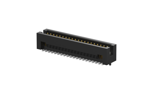 简易牛角,1.27mm,40位,垂直(180度),表面贴装,PA9T