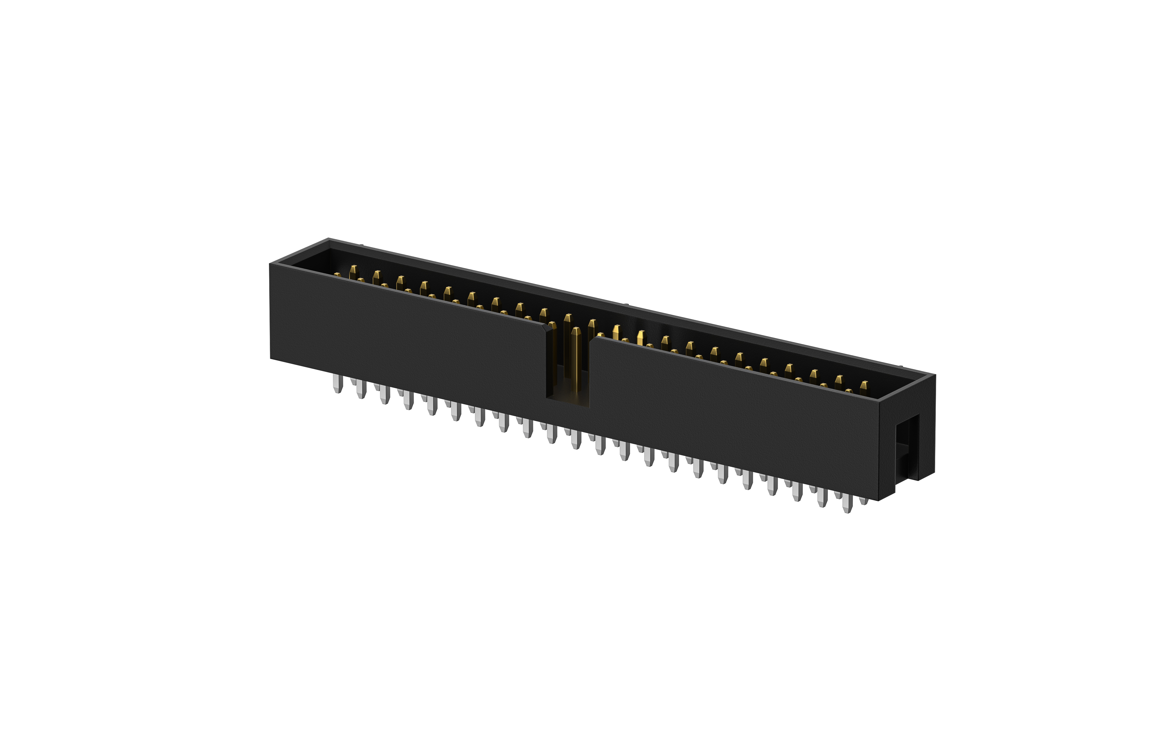 Box Header, 2.54mm, 24Circuits, Vertical(180°), Through hole, PA9T