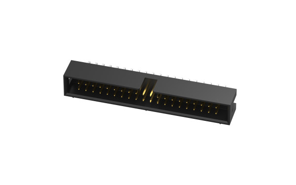 简易牛角,2.54mm,30位,直角(90度),通孔焊接,PA9T