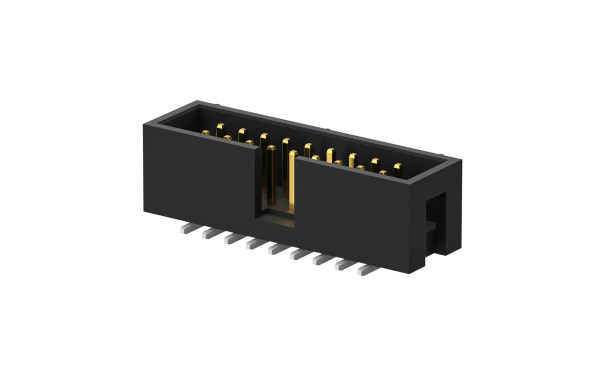 简易牛角,2.54mm,14位,垂直(180度),表面贴装,PA9T
