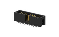 Box Header 2.54mm, 16Circuits, 180° Vertical(SMT), Gold flash