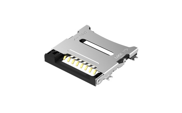 Micro SD卡连接器 掀盖式(H1.8)(触点镀金)