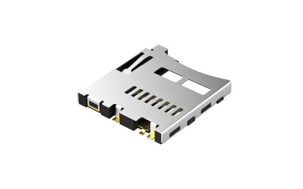 Micro SD卡连接器 自弹式(H1.9)(内焊)