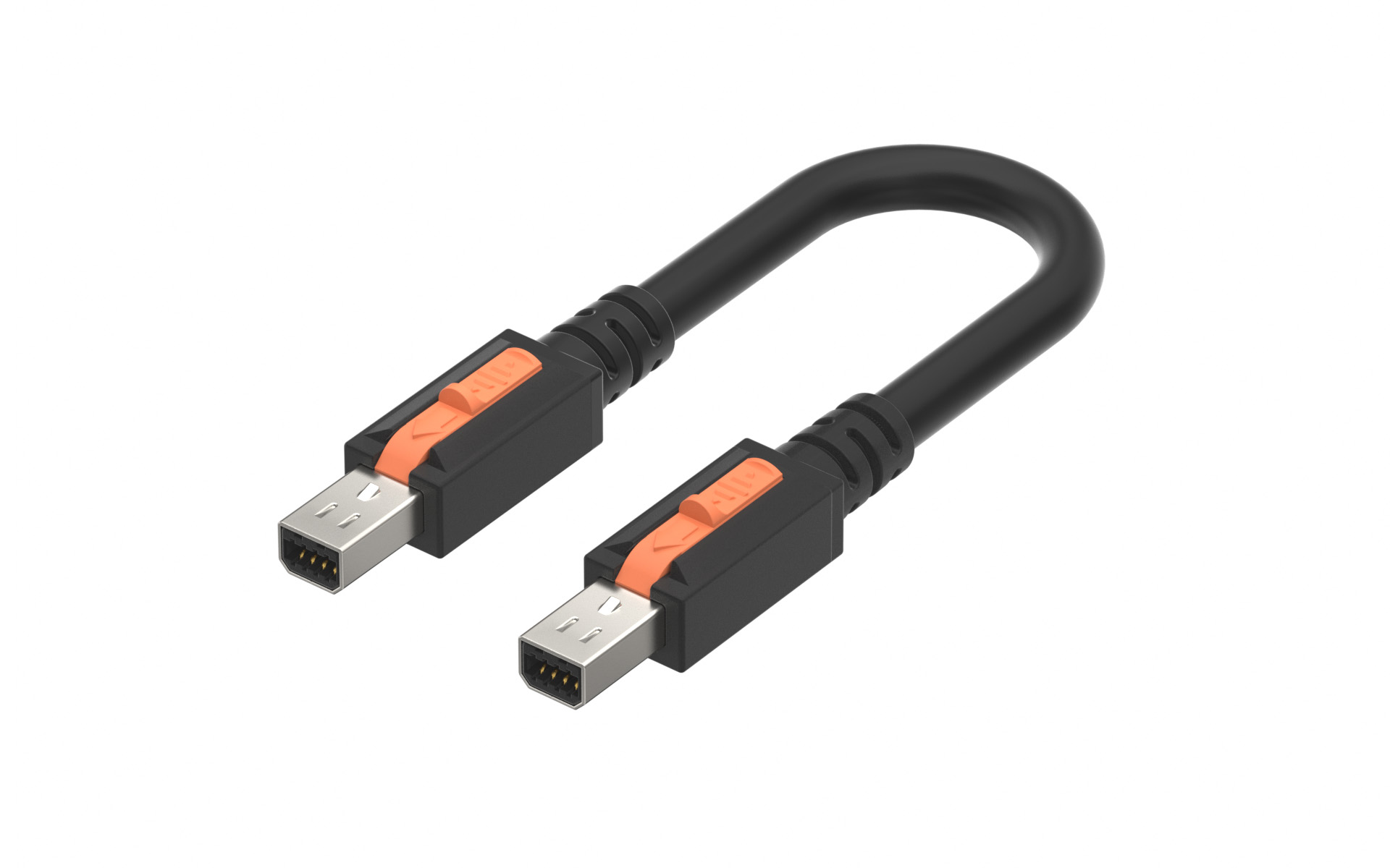 MINI I/O II U-Shape Straight plug double ended, cable length L=2M，rate 1000MB