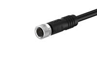 M8X1.0 A Coded 3pin, female straight single end, cable length L=2m