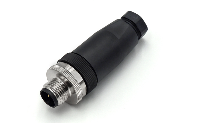 M12X1.0 MALE A CODE, ST UNSHIELDED SCREW, A-CODED, 3Circuits, PG9