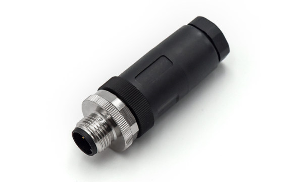 M12X1.0 公插头,直头螺钉类型（非屏蔽） ,A-编码 ,4位 ,PG7螺纹