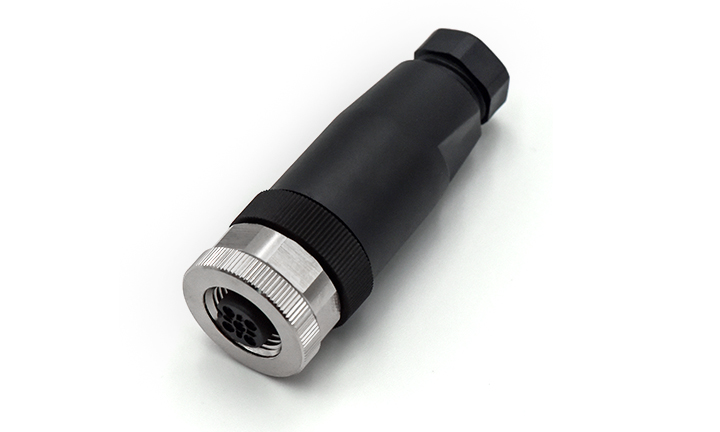 M12X1.0 FEMALE ST UNSHIELDED SCREW, A-CODED, 3Circuits, PG9