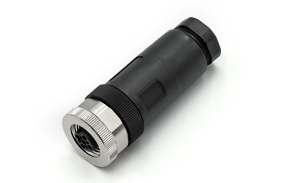 M12X1.0 母插头，直头螺钉类型（非屏蔽） ,A-编码 ,5位 ,PG7螺纹