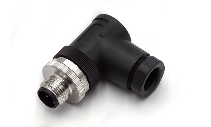 M12X1.0 MALE, RA UNSHIELDED SCREW TYPE, A-CODED, 5Circuits, PG7