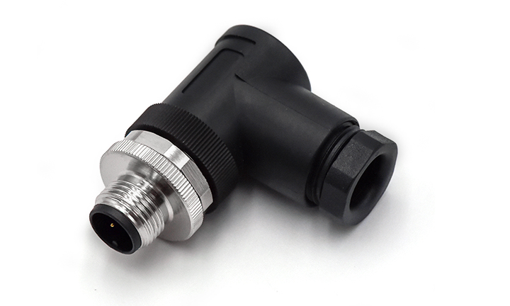 M12X1.0 MALE, RA UNSHIELDED SCREW TYPE, A-CODED, 5Circuits, PG9