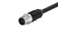 M12X1.0 D Coded 4pin, male straight single end, cable length L=2m，unshielded