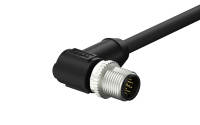 M12X1.0 A Coded 12pin, male right angle end, cable length L=2m，entry angle 45°，unshielded