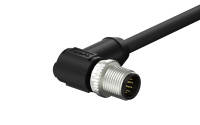 M12X1.0 A Coded 12pin, male right angle end, cable length L=2m，entry angle 90°，unshielded
