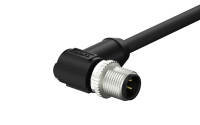 M12X1.0 B Coded 4pin, male right angle end, cable length L=2m，entry angle 90°，unshielded