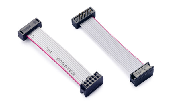 IDC连接线:IDC 2.54MM间距 10位 对 IDC 2.54MM 间距 10位 插板 L=60MM