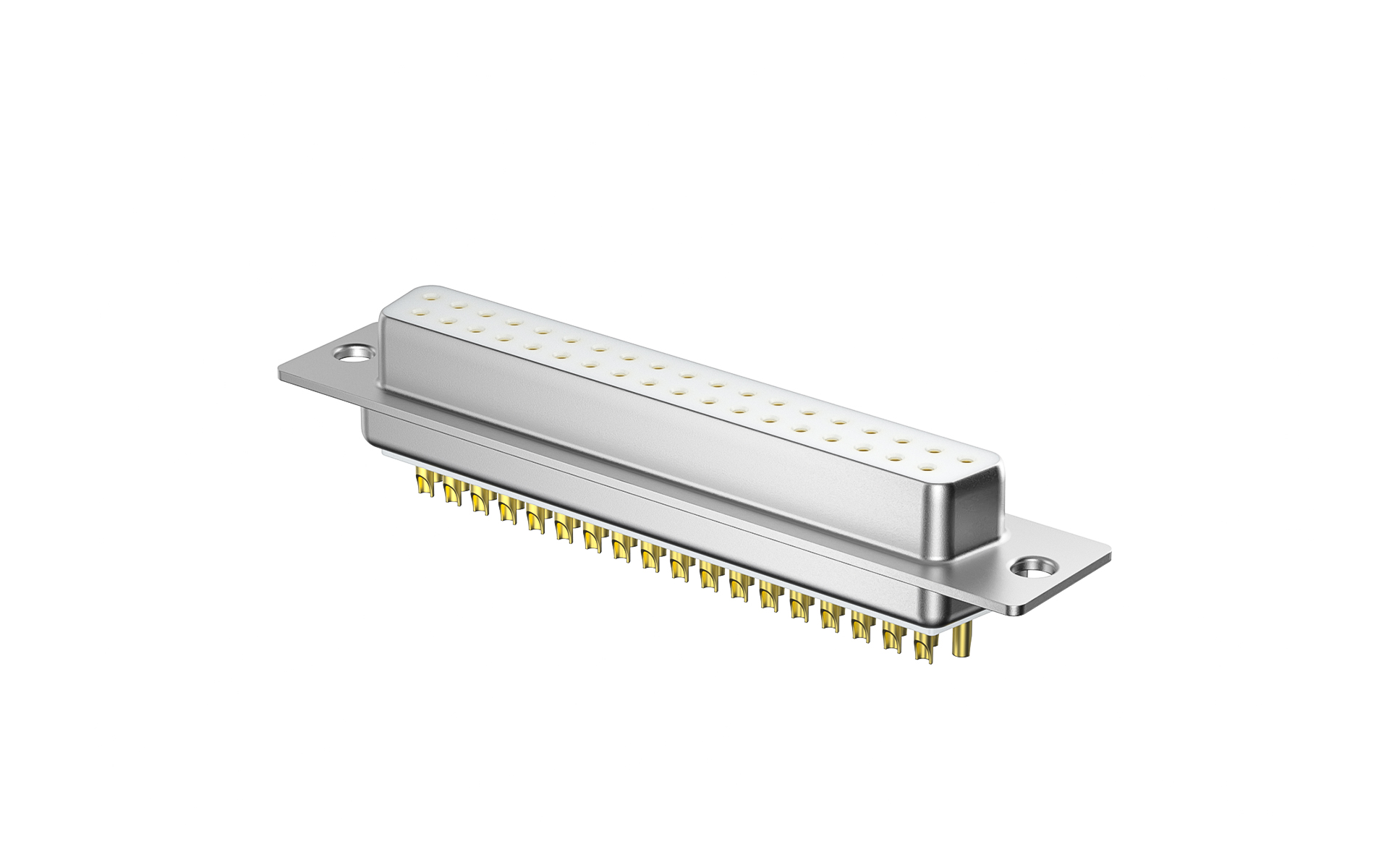 Machined pin D-SUB 37Circuits, Female, Welding, 1μ