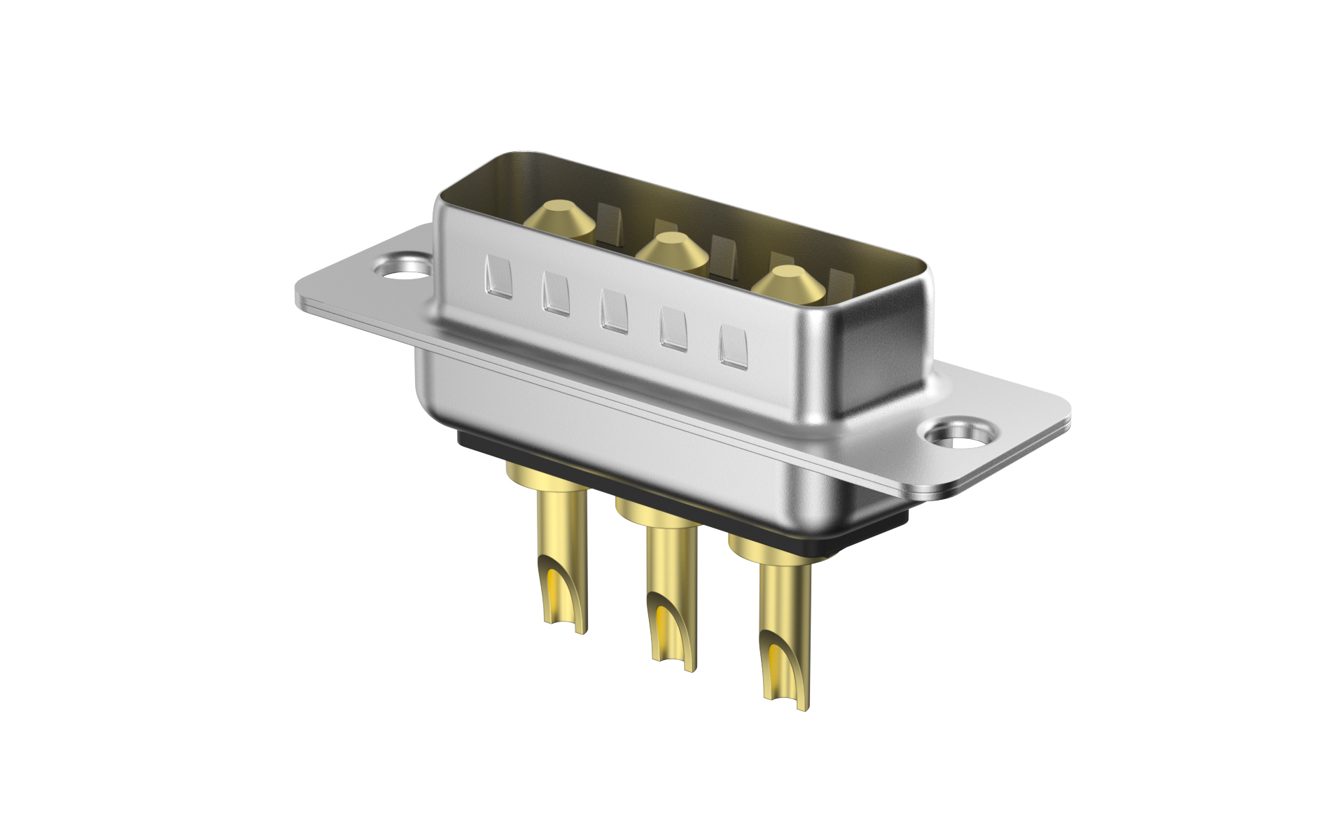 Mixed high current D-SUB 3Circuits, 3W3, Male, Vertical(180°), Soldering, 0.075μm, 10A, 