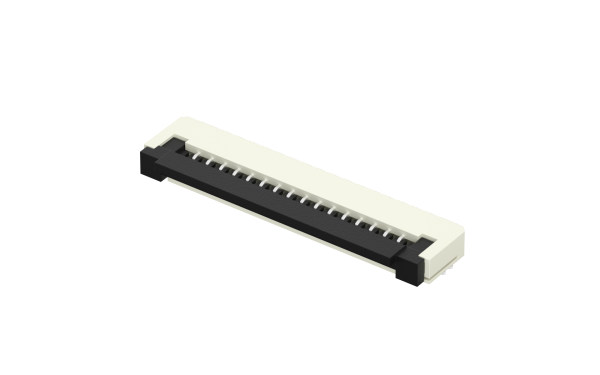 FPC/FFC连接器 1mm (H2)(掀锁) ,12位 ,卧贴 ,下触点 ,PA9T