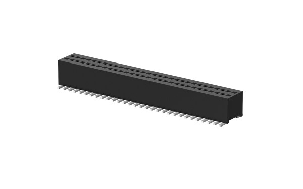 排母,0.8mm,双排,60位,垂直(180度),表面贴装,0.025μm,PA6T,H3.3