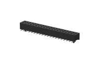 Female Header 1mm, Double row, 24Circuits, 180° Vertical(SMT), 1μ", PA6T