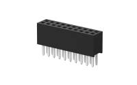 Female Header 1.27mm 180°Vertical Double Row 14Circuits(DIP)(1μ'')