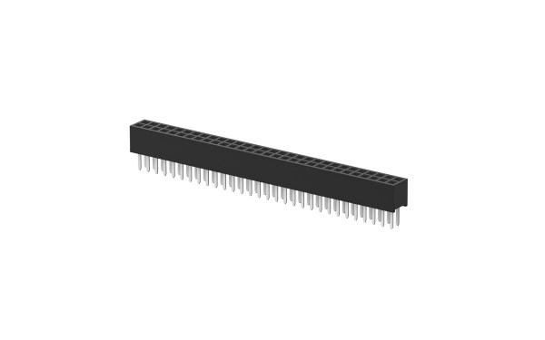 排母 1.27mm 180°插件 双排 40位(6T)(H3.4)
