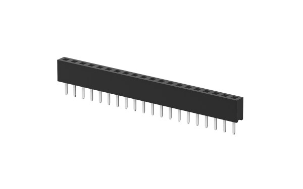 排母 2mm (H4.3) ,单排 ,3位 ,180°插件 ,3μ" ,PA6T