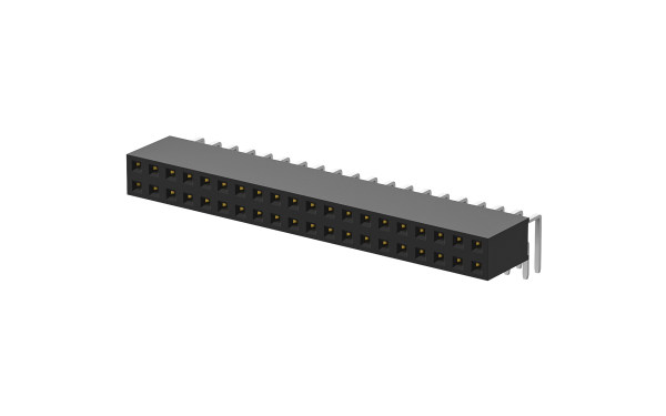 排母 2.54mm 90°插件 双排 14位(6T)(1μ'')