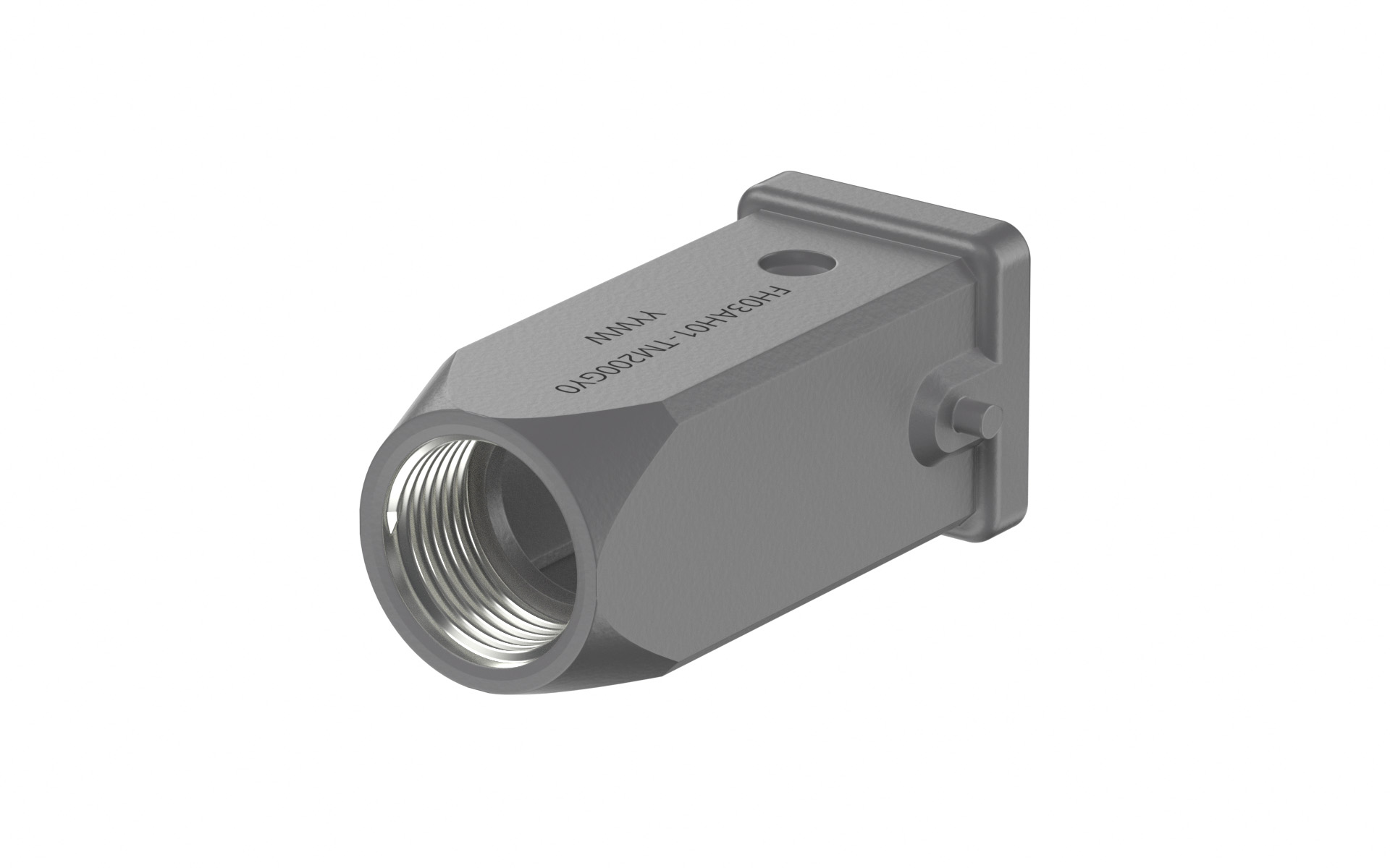 Heavy-duty connector, H3A Hood, Top cable entry, M20, Zinc-alloy, Gray, IP65