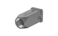 Heavy-duty connector, H3A Hood, Top cable entry, M20, Zinc-alloy, Gray, IP65