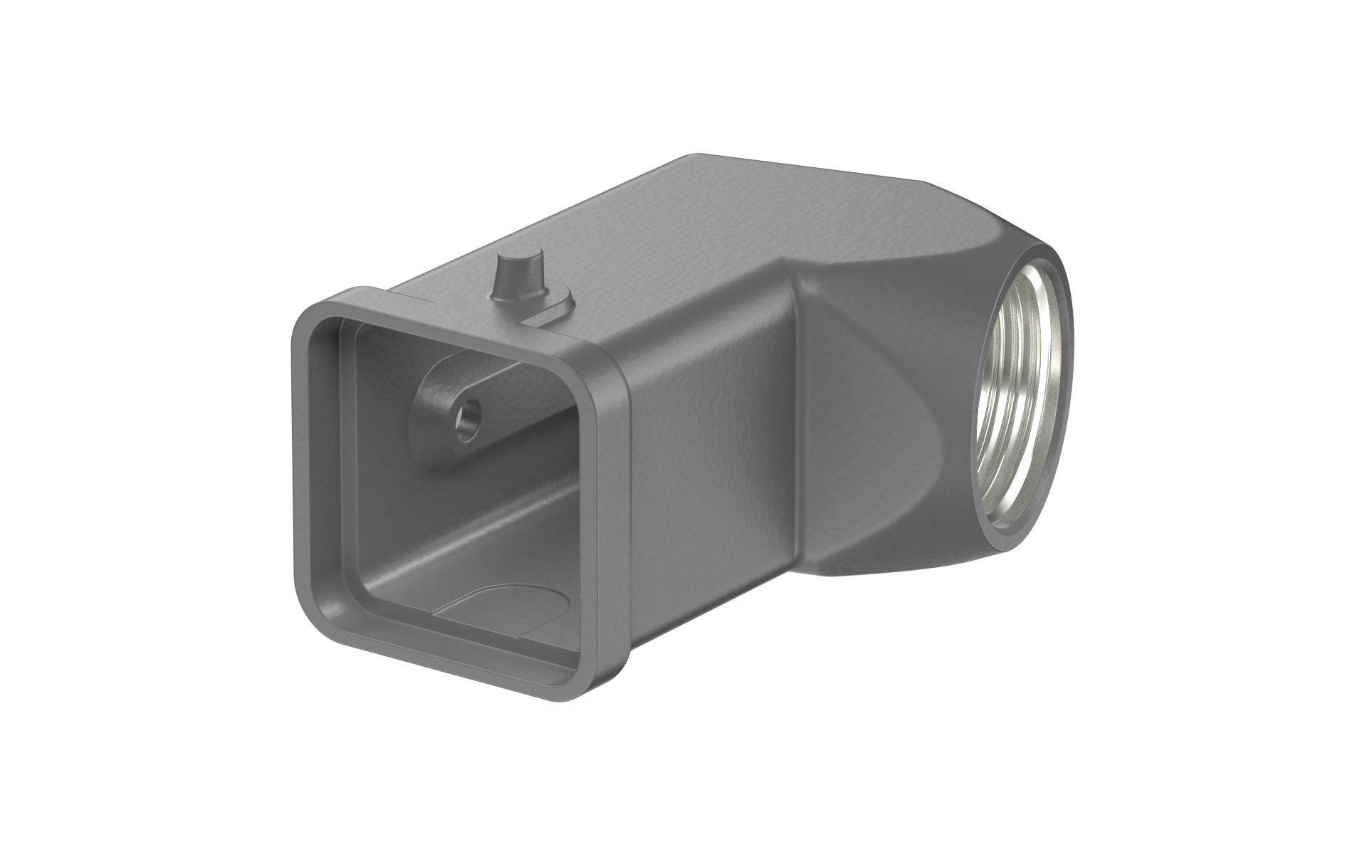 Heavy-duty connector, H3A Hood, Side cable entry, M20, Zinc-alloy, Gray, IP65