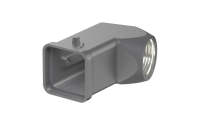 Heavy-duty connector, H3A Hood, Side cable entry, M20, Zinc-alloy, Gray, IP65