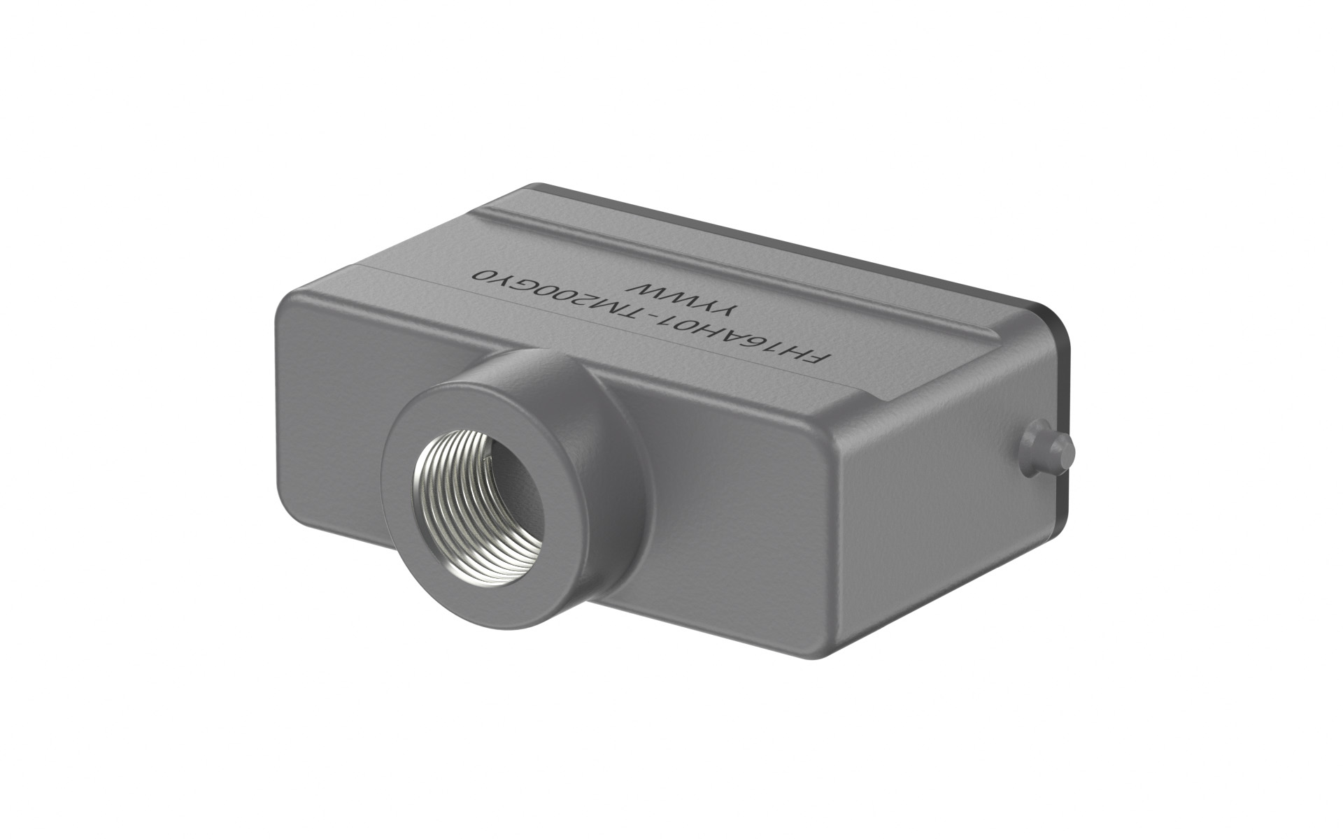 Heavy-duty connector, H16A Hood, Top cable entry, M20, Al-alloy, Gray, IP65