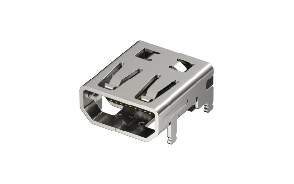 Micro HDMI 2.1 D型 19Circuits ,母座 ,90°混合焊接