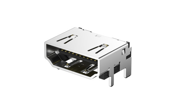 HDMI 2.0 A型 19触点 母座 90°卧贴