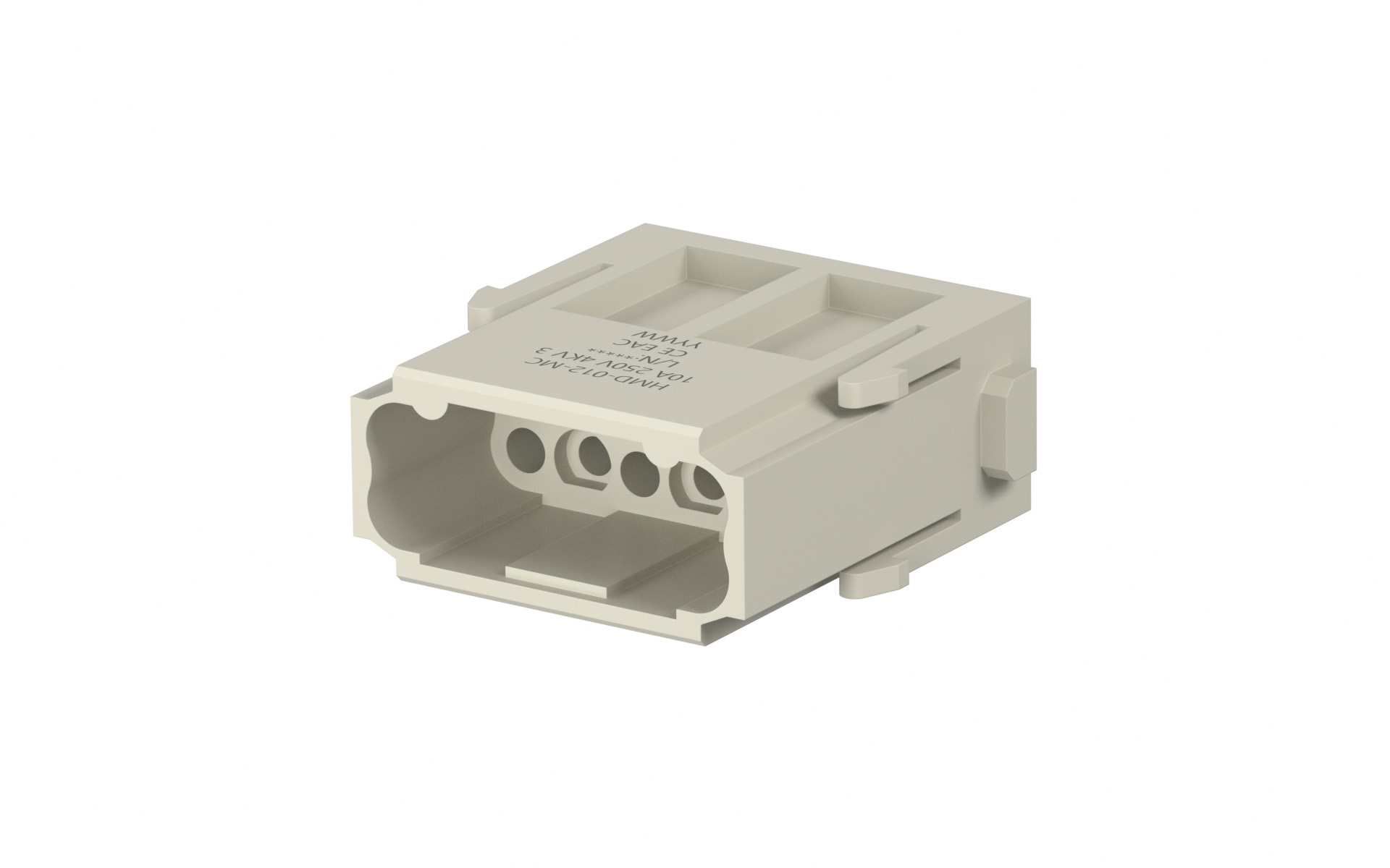 Heavy-duty connector, HMD insert, Male, 12 Circuits