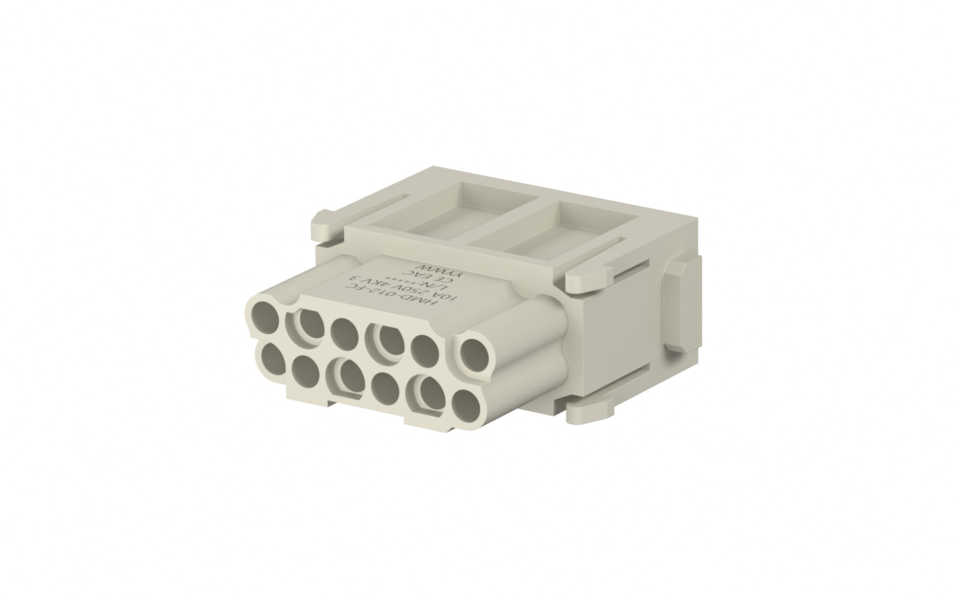 Heavy-duty connector, HMD insert, Female, 12 Circuits