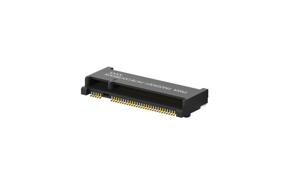 M.2, 0.5mm, 母, 67位, 直角(90度), 表面贴装, 黑色, B Key, H3.2mm