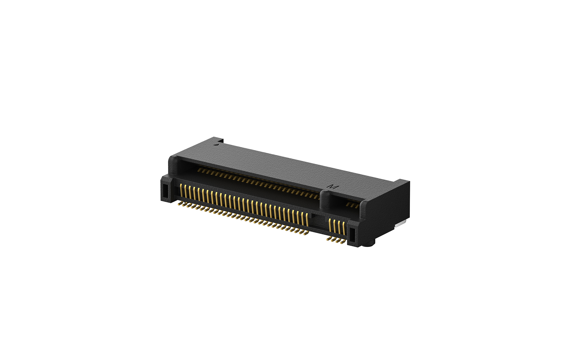 M.2, 0.5mm, Female, 67Circuits, Right angle(90°), SMT, Black, M Key, H4.2mm