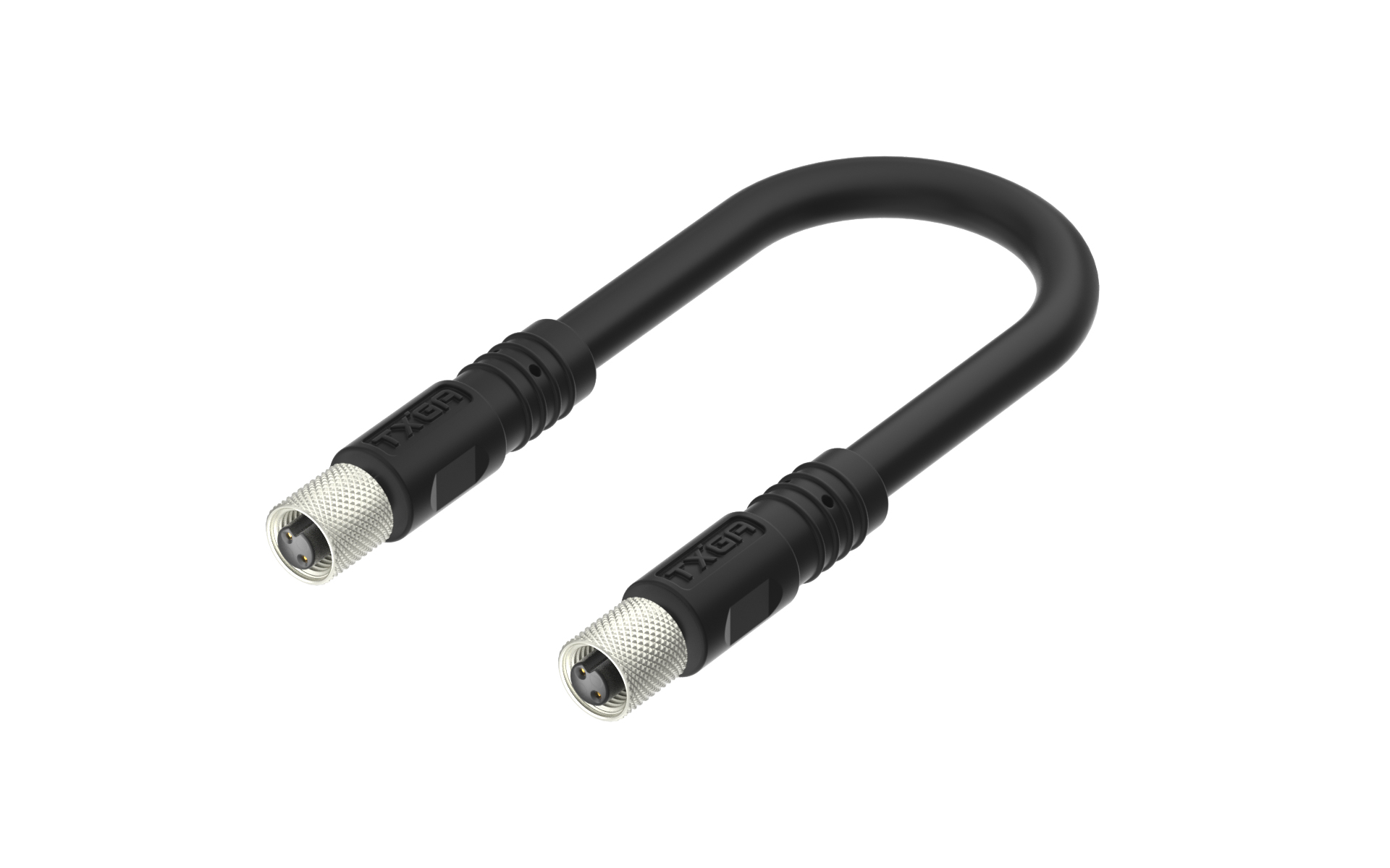 M5x0.5 2Circuits female straight double, cable length L=2M