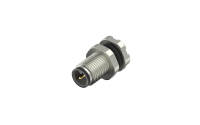 Front fastened M5X0.5, Male Socket, A-Coded, 2Circuits, Pin Ep0.1μm, 180°Through Hole