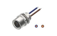 Rear fastened M8X0.5 female Socket circle , A-Coded , 2Circuits，Recessed Terminal，lite Length 500mm