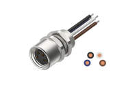 Rear fastened M8X0.5 female Socket circle , A-Coded , 4Circuits，Recessed Terminal，lite Length 500mm