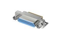 Micro-D connector, 25Circuits, Male, Right angle(90°), Through hole, Blue (J30J-25TJWP7-J)