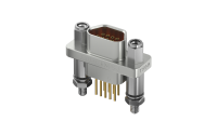 Micro-D connector, 9Circuits, Female, Vertical(180°), Through hole, Red (J30J-9ZKNP5-J)
