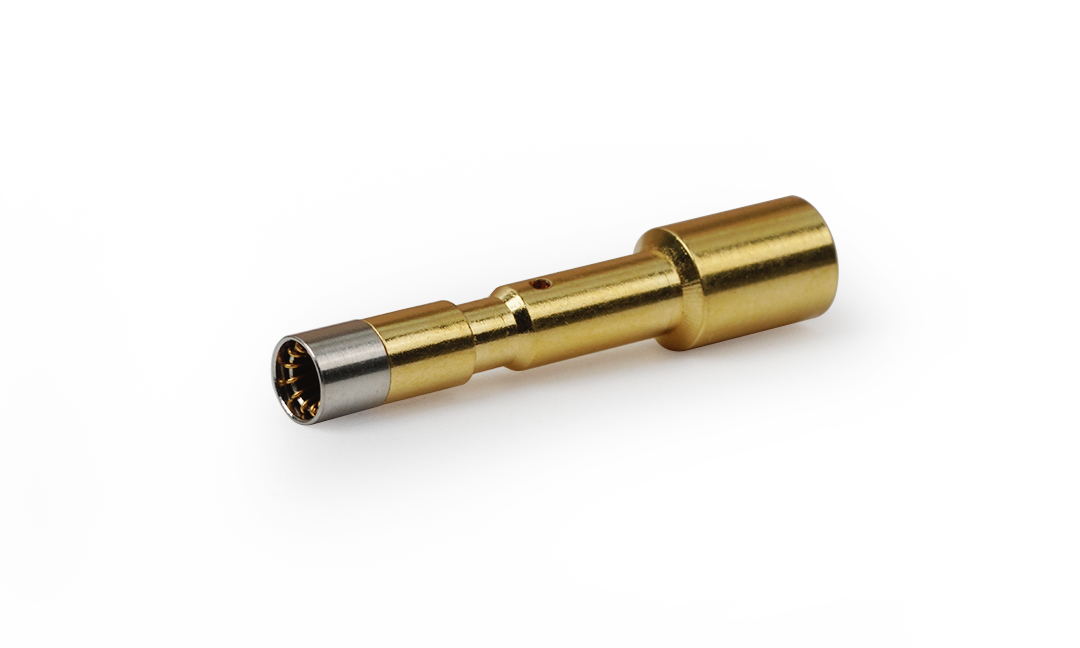 Machined terminal, Female, Gold plated, 0.25μm