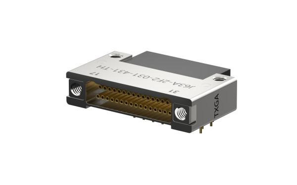 超微D形连接器, 31位, 母, 直角(90度), 通孔焊接, 黑色 (J63A-2F2-031-431-TH)